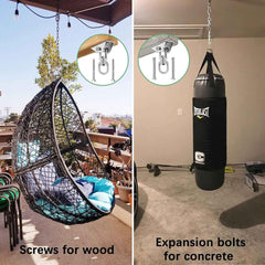 Mornihima heavy-duty stainless steel hammock hanger for durability.