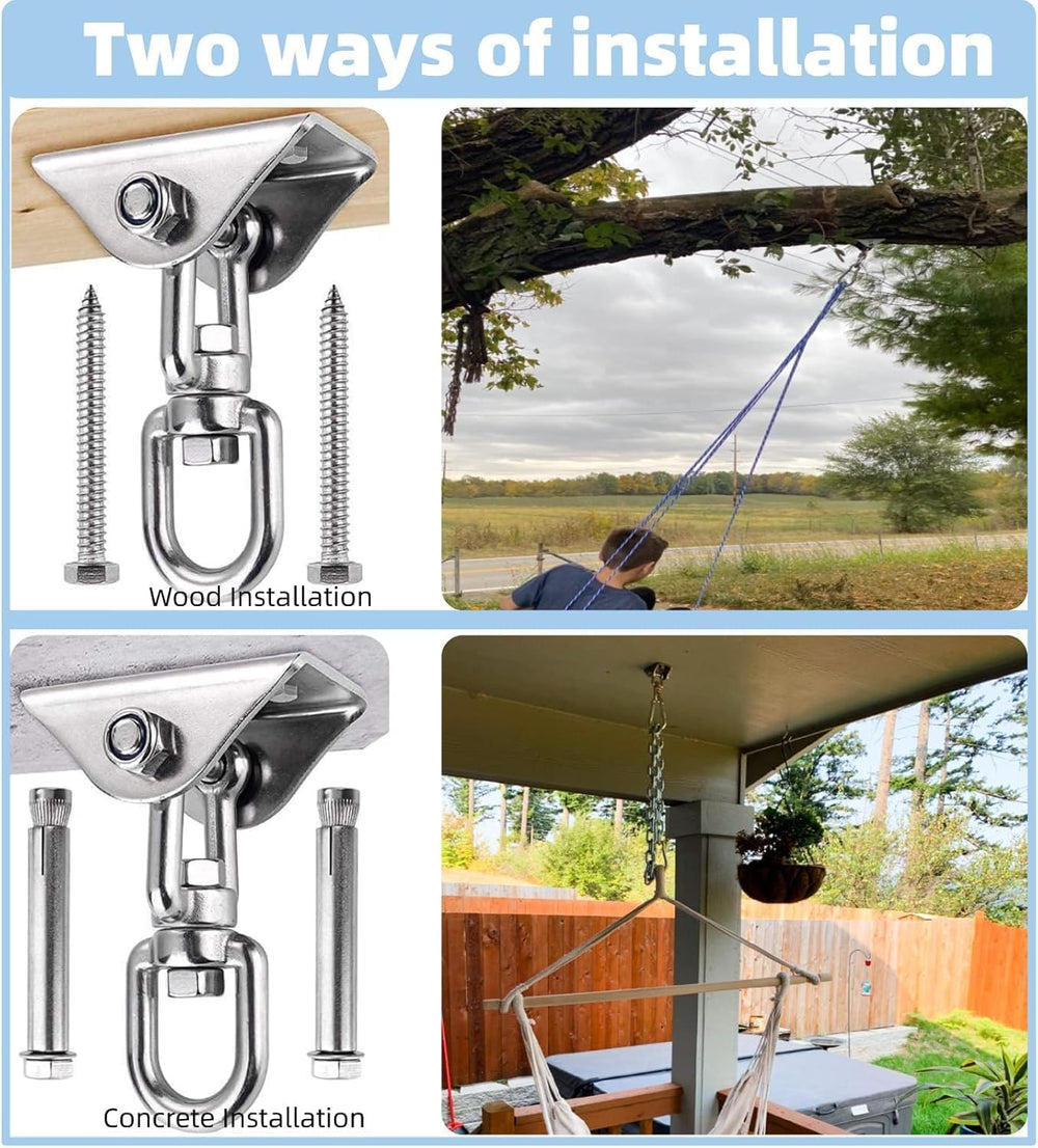 Mornihima two-pack swing hanger for versatile setups.