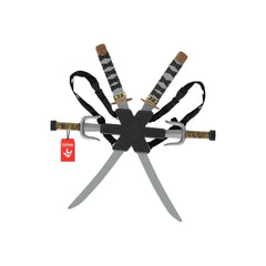 Morph ninja swords kit with back strap for secure, adjustable wear during imaginative play