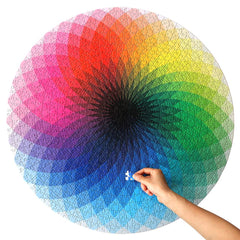 Moruska 1000-piece puzzle close-up showing vivid colors and precise interlock.