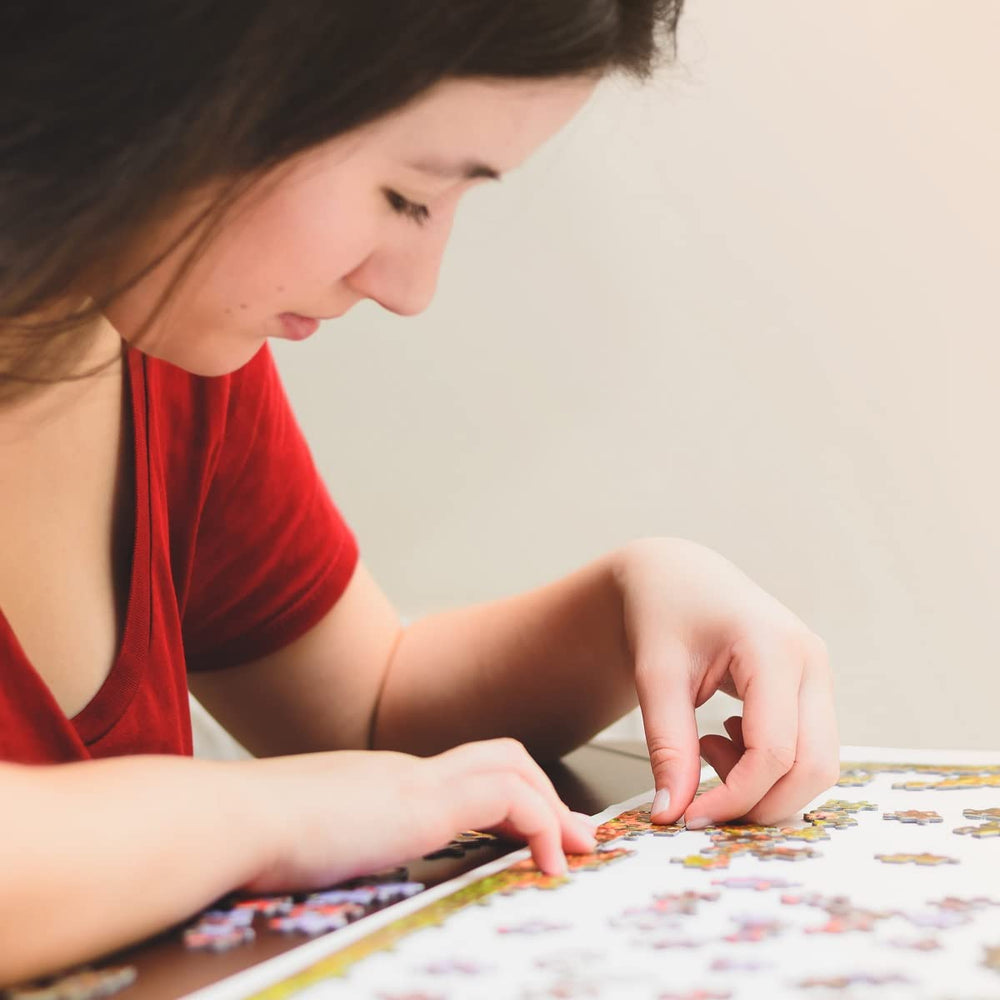 Moruska Lady with Fan puzzle box shows ready-to-assemble entertainment value.