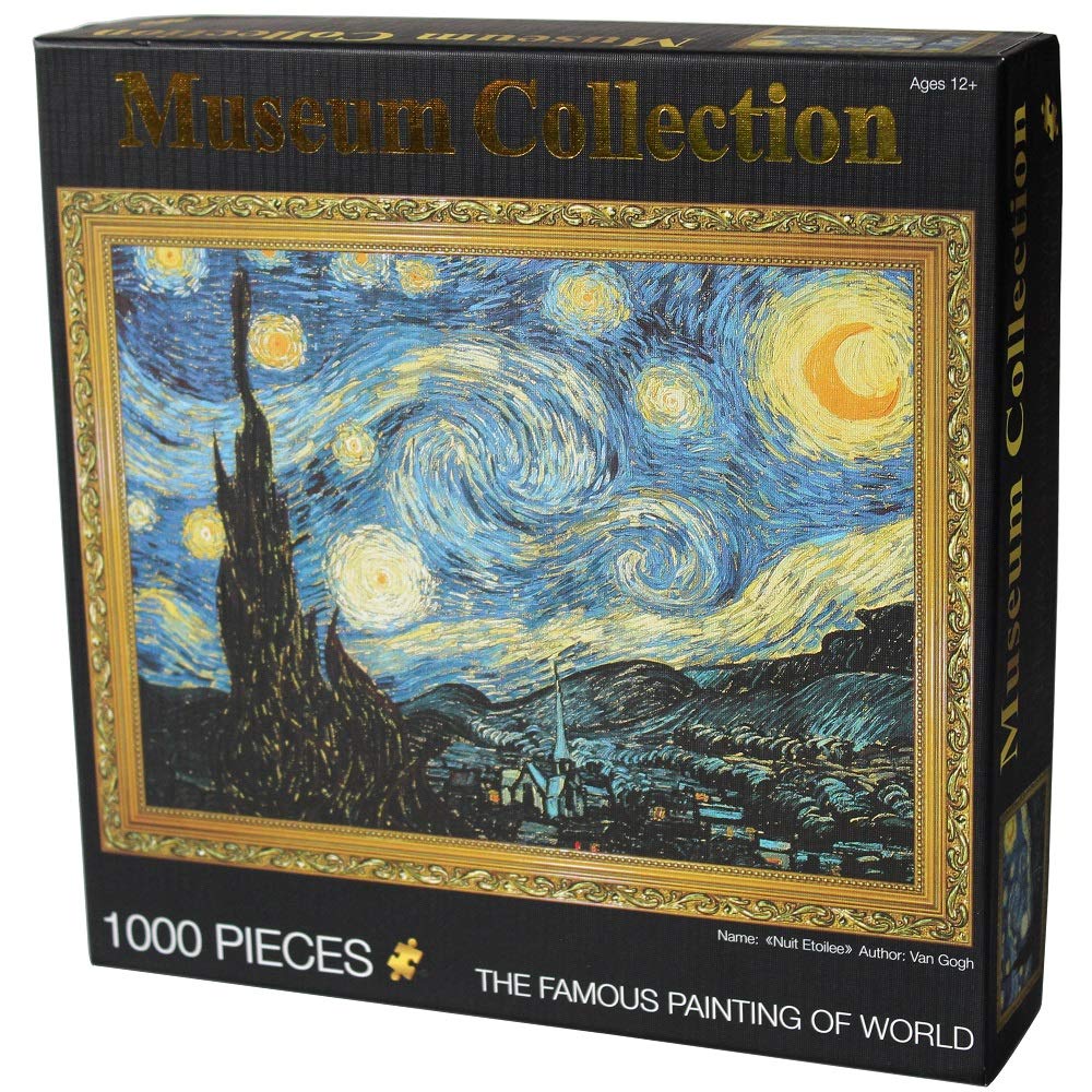 Moruska Starry Night puzzle-piece-detail highlights intricate color and texture