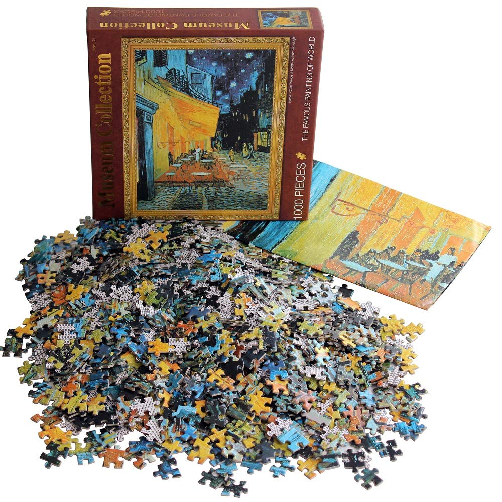 Moruska Van Gogh Cafe Terrace 1000-piece puzzle image for immersive art project.