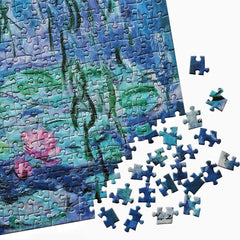 Moruska Water Lilies Monet puzzle on wall-ready display for decor