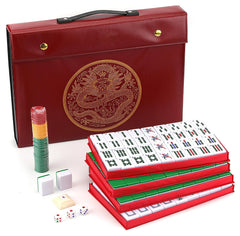 Mose Cafolo Mahjong XL tiles in case for easy travel storage.