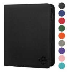 MOSLA binder opened to reveal 30 double-sided pages for organized card storage.