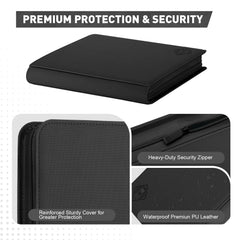 MOSLA binder accommodates sleeved cards for secure, neat storage.
