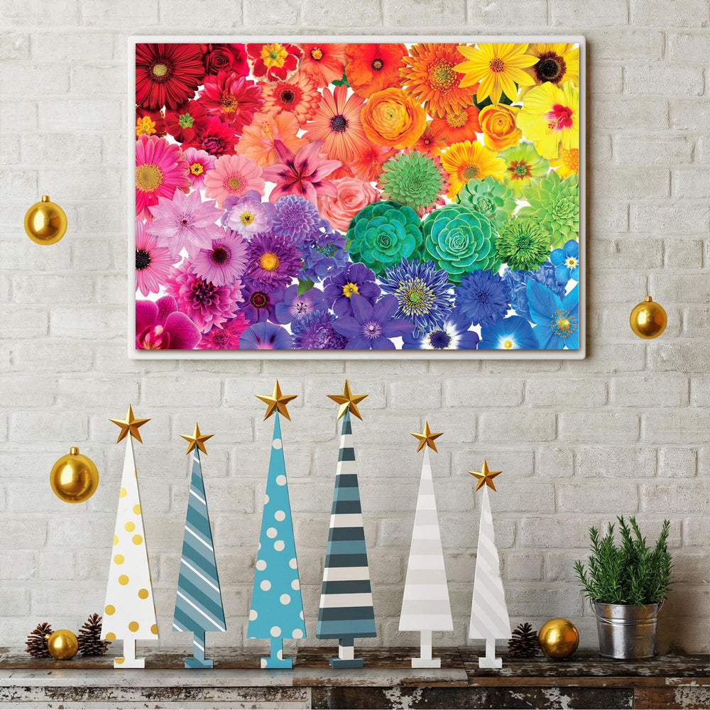 Mosro 1000-piece puzzle with bright colors highlights floral detail.