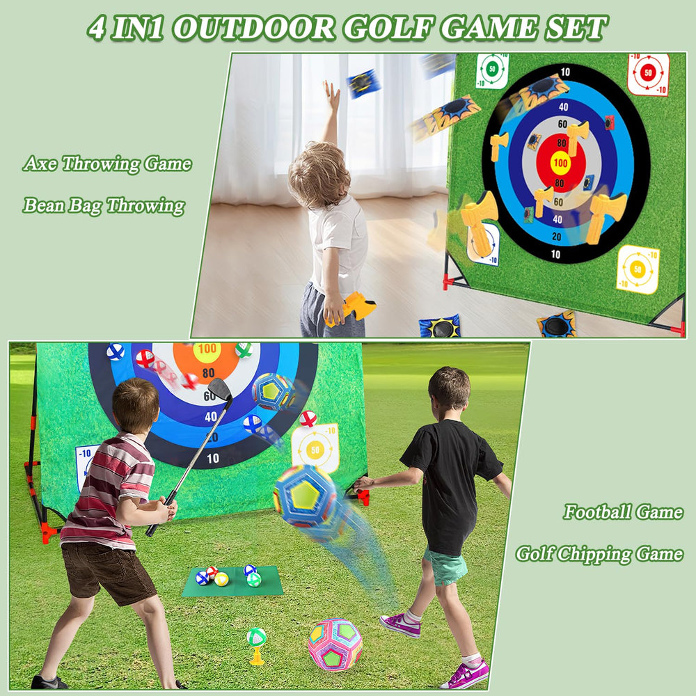 Mostop axes throwing set provides family-friendly challenges and varied scoring