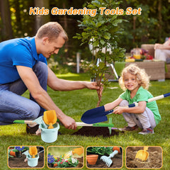 Mostop Kids Gardening Tools rake highlights durable metal head for garden play