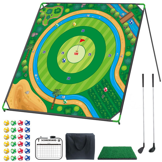 Mostop large chipping mat 70x70 for realistic backyard golf practice.