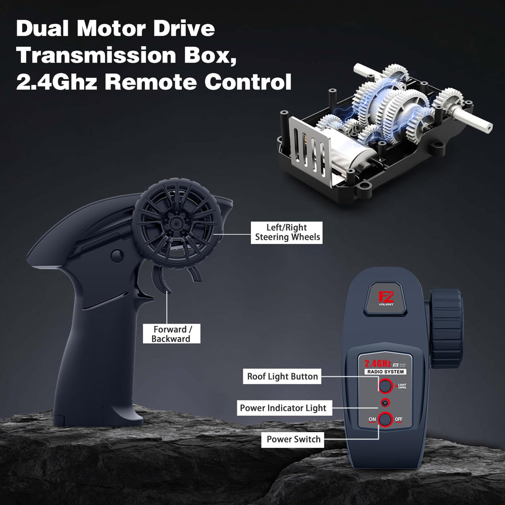 Mostop RC Tank Car dual batteries extend playtime