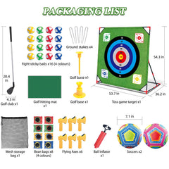 Mostop soccer balls included for mixed-challenge play and target accuracy