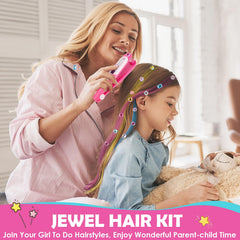 MOTAWEEK hair gems add instant sparkle without glue or residue in hair.