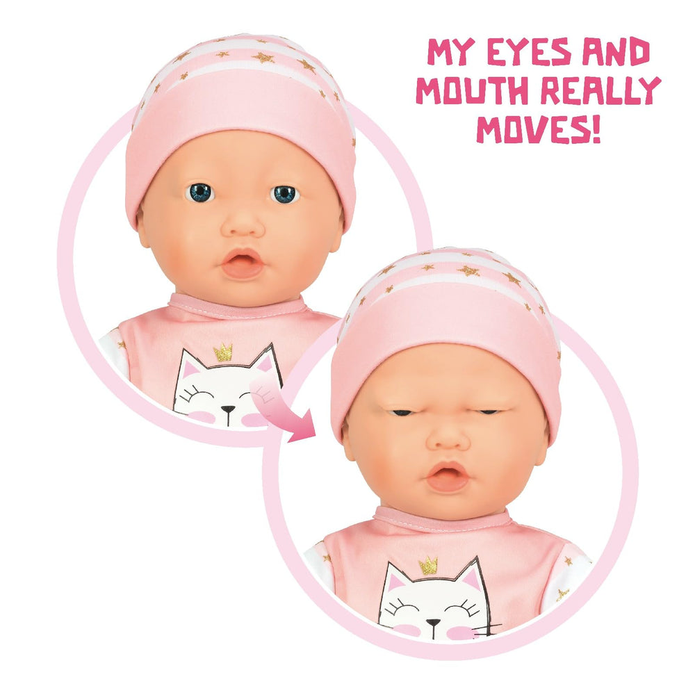 Mother Love doll pacifier with soothing sounds promoting nurturing play.