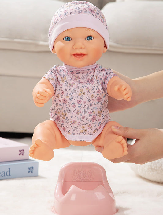 Mother Love Interactive Baby Doll drinking action demonstrates realistic feeding play.