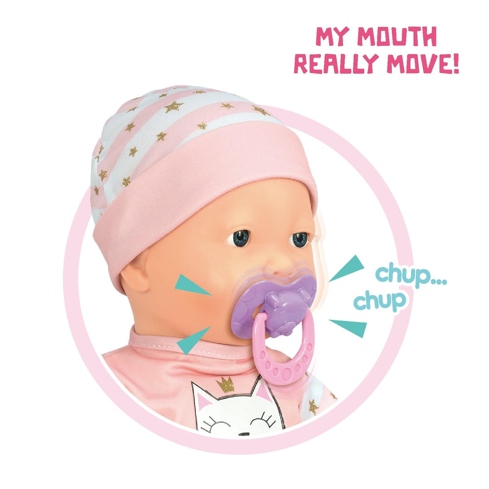 Mother Love doll realistic eye and mouth movements for lifelike interaction.