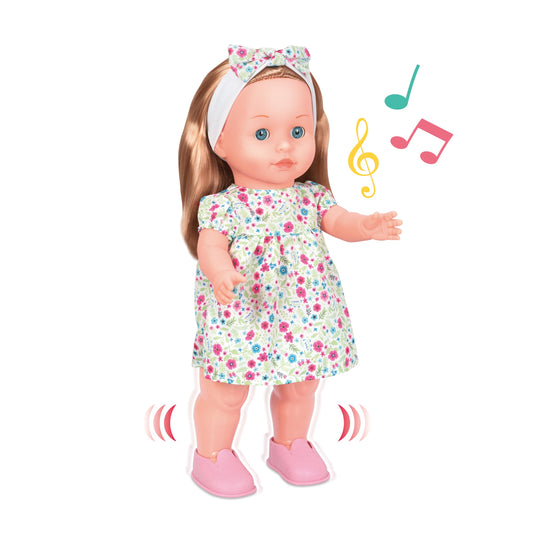 Mother Love walking doll shows graceful steps to encourage active, imaginative play.