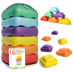 Motherly Haven Balance Stones encourage coordination with step, jump, and stack play.