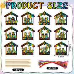 Motipuns colorfully designed nativity cards ready for color reveal