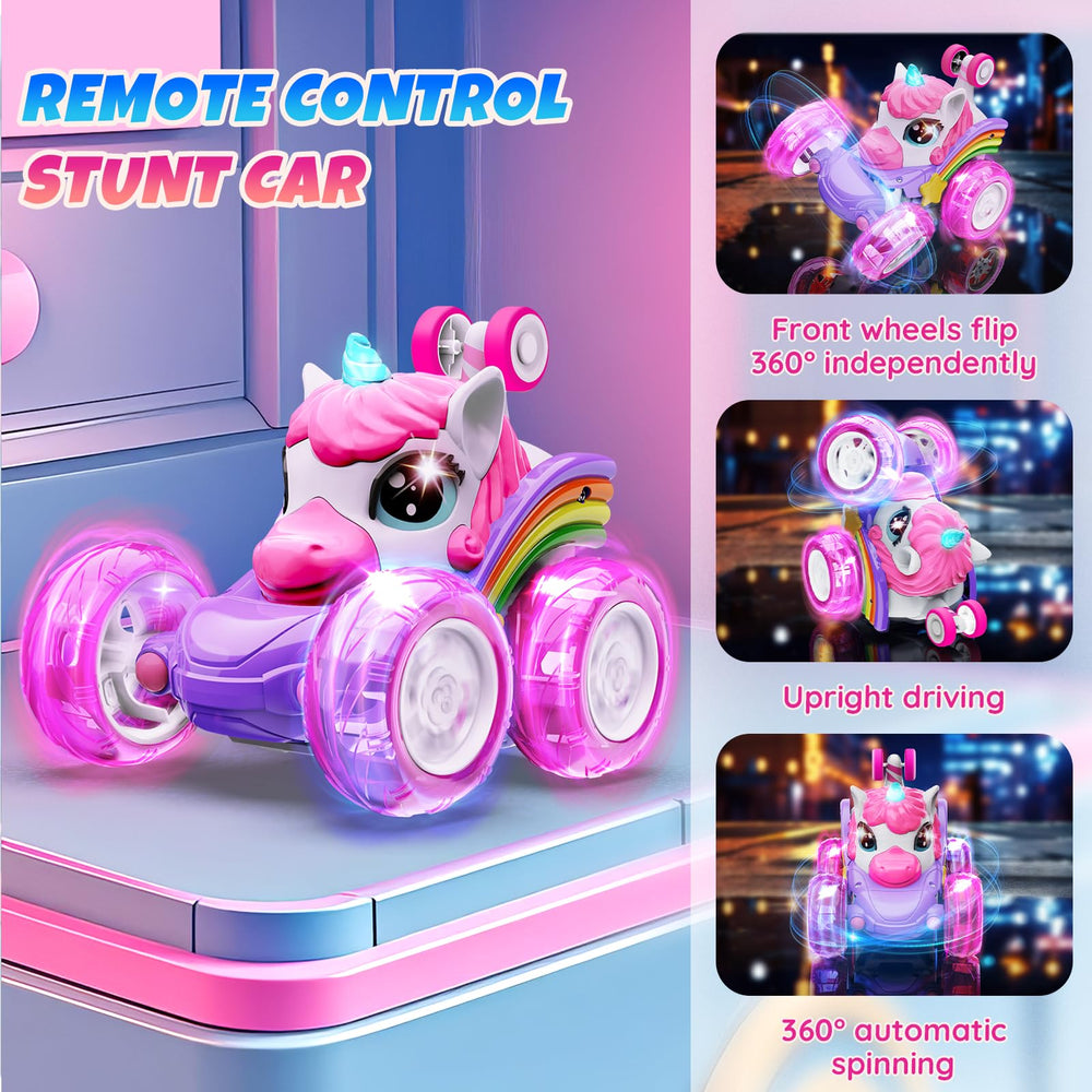 Motivekit Unicorn RC car USB charging indicator shown.
