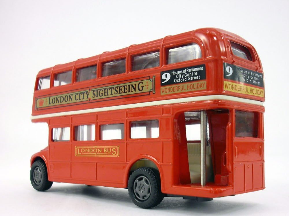Motormax London Double Decker Bus model wheel detail, smooth free-rolling wheels