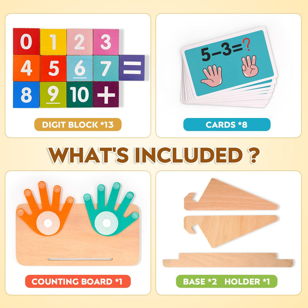 A child uses MOTREE blocks to explore counting and patterns.
