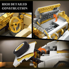 Mould King 10003 rear engine compartment view for authentic detail