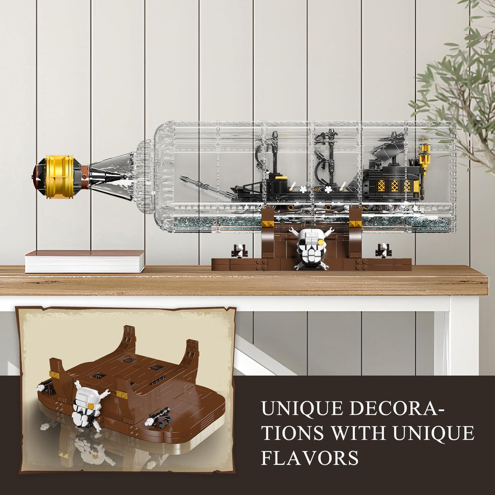 Display stand included for showcasing the completed model