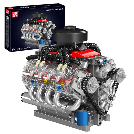 Mould King 10171 V8 engine model overview for enthusiasts and builders