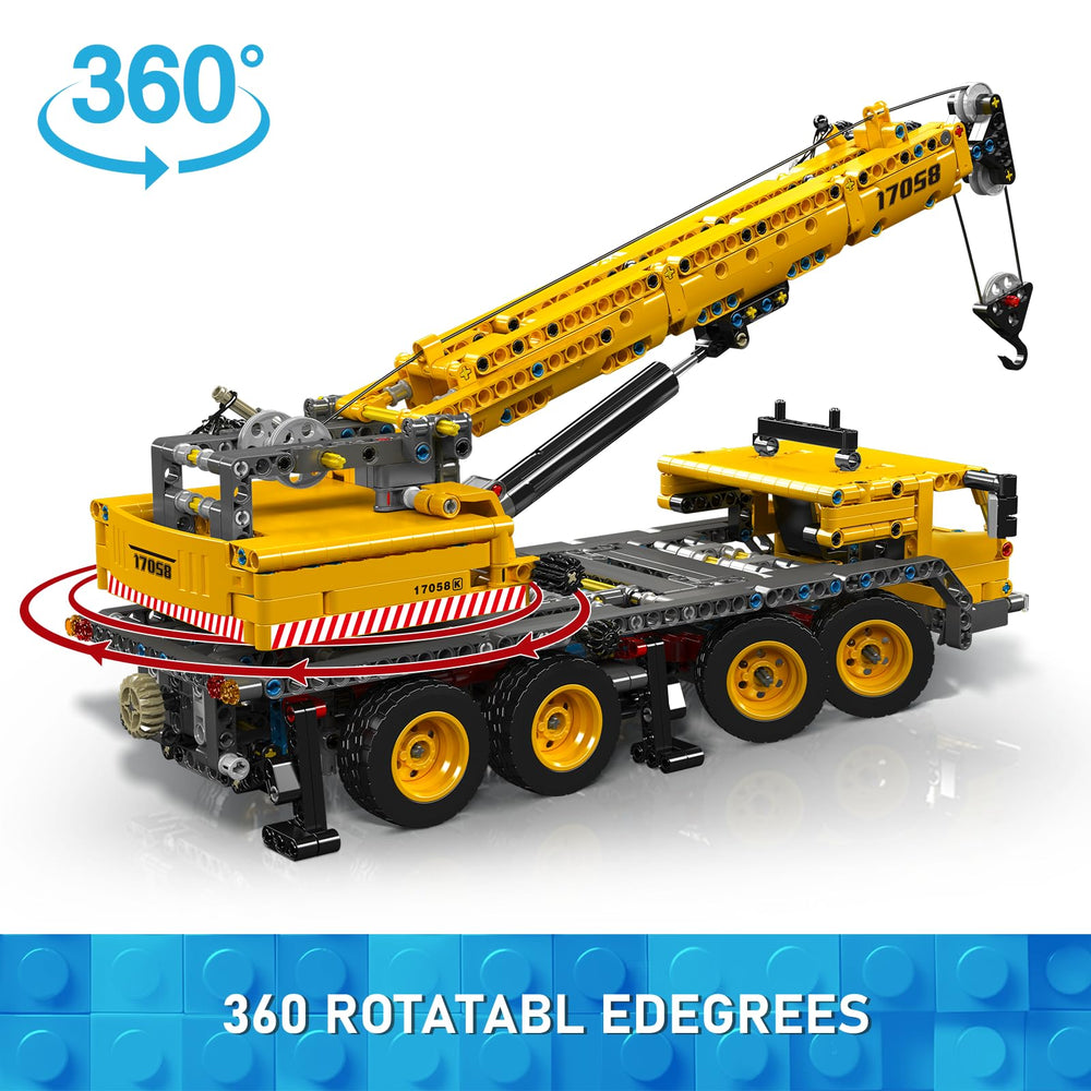 Mould King crane tower with boom extended showcases building versatility