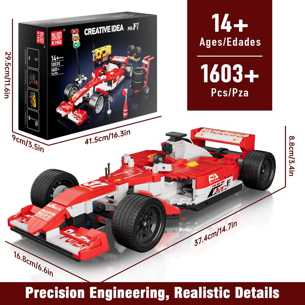 Mould King Formula Car Building Set display stand for home or office showcase