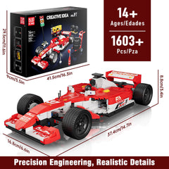 Mould King Formula Car Building Set display stand for home or office showcase