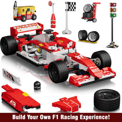 Mould King Formula Car Building Set steering wheel control for interactive assembly