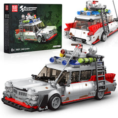 Mould King Ghost Car ECTO-1 front view for display and collection