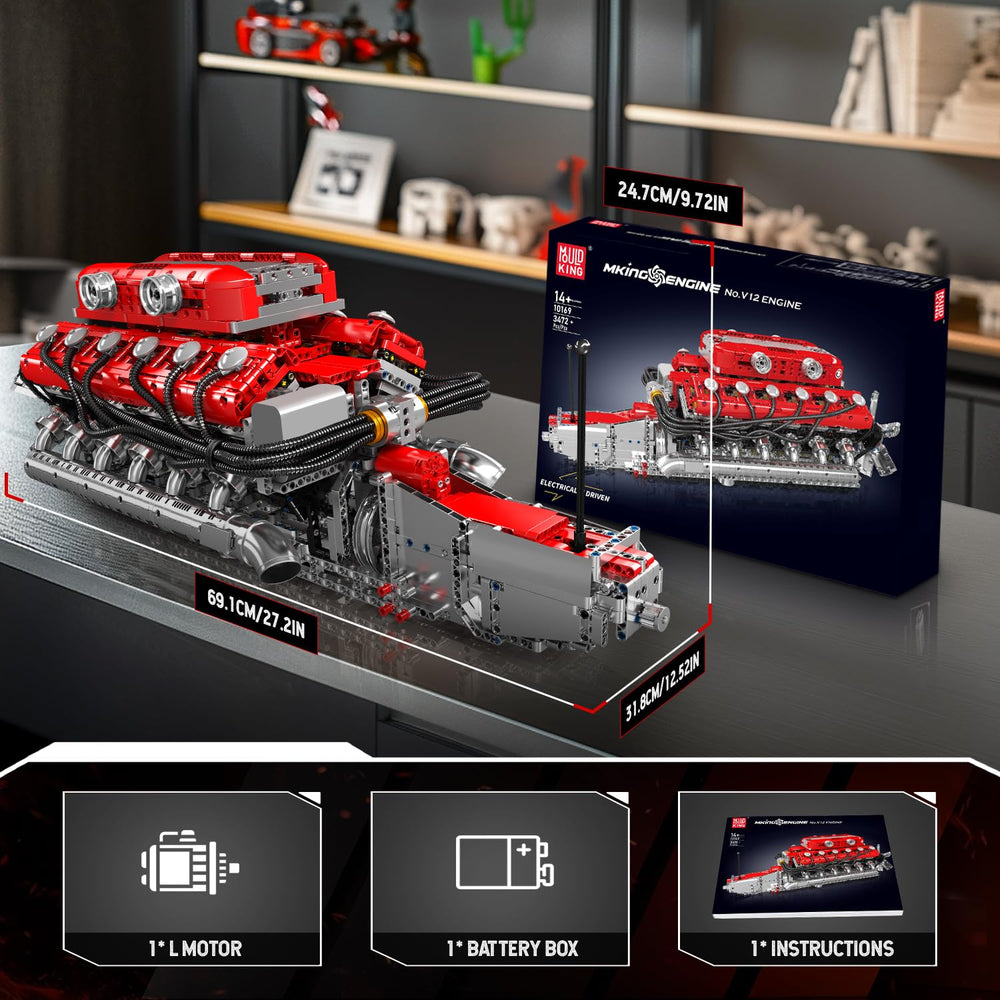 Mould King V12 instruction booklet guiding step-by-step assembly.