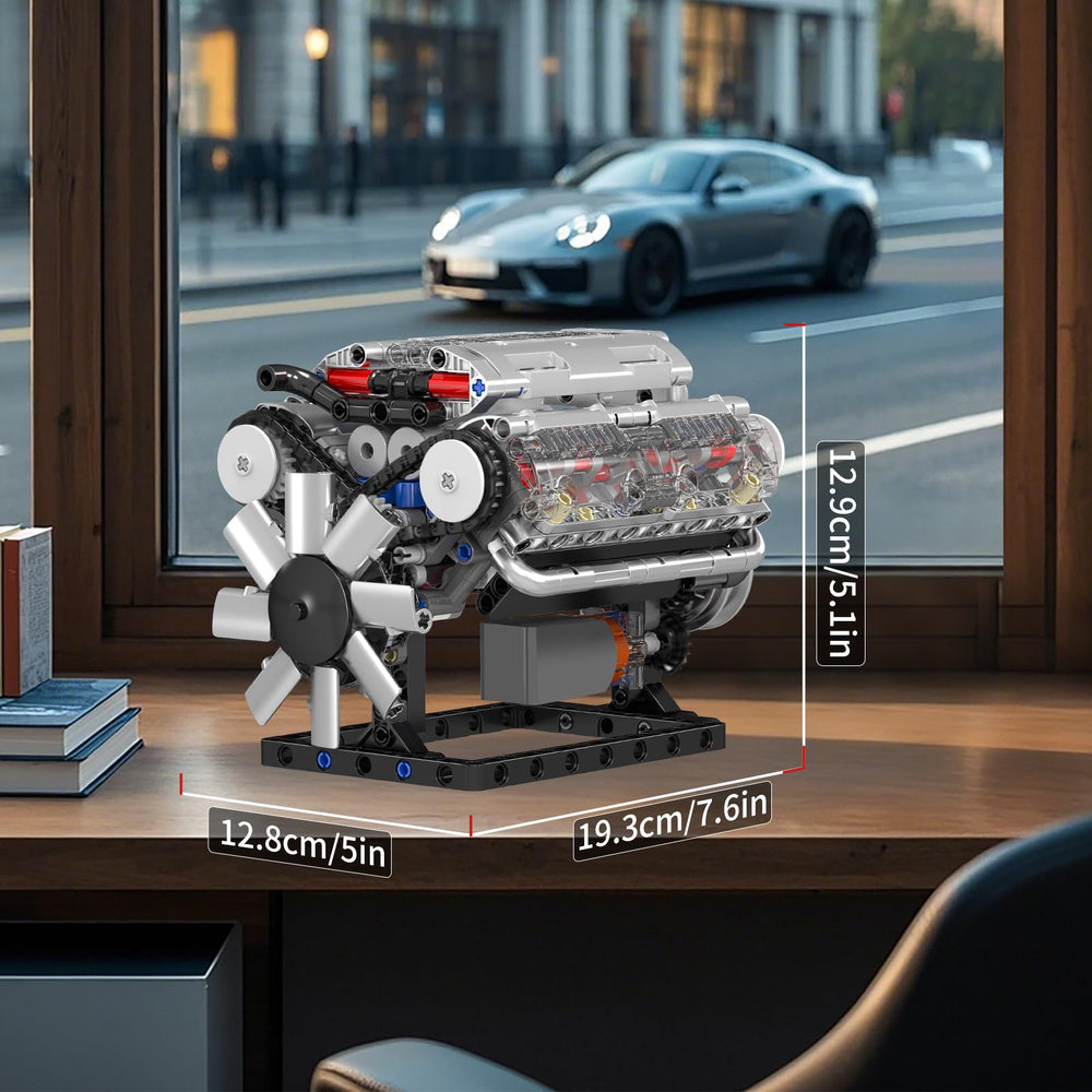 Mould King V8 engine set designed for adults and collectors
