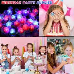Mouse Party Favors rings as cake toppers and decorative lighting
