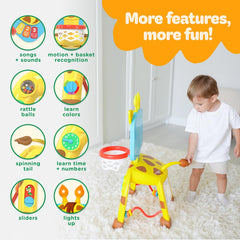 Move2Play device shows five lights for engaging visual tracking during play.