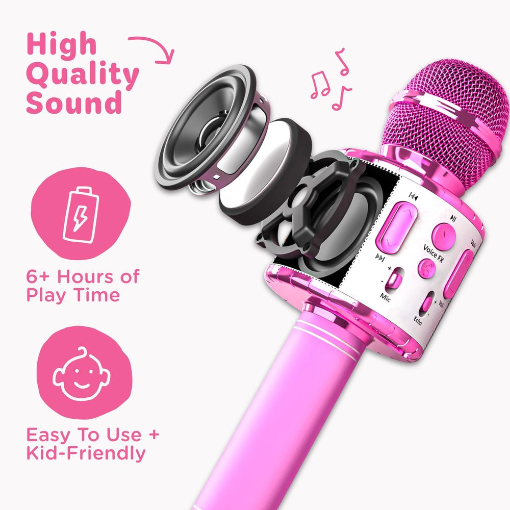 Move2Play rechargeable battery keeps kids singing for hours.