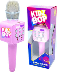 Move2Play Kidz Bop microphone connects via Bluetooth for wireless song sharing.
