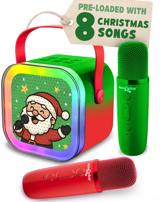 Move2Play Mini Karaoke Christmas songs: kids perform festive home concerts