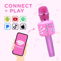 Move2Play Motown Magic microphone with four voice effects for fun singing.