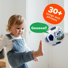 Move2Play plush soccer ball with sensors responds to dribbles and kicks