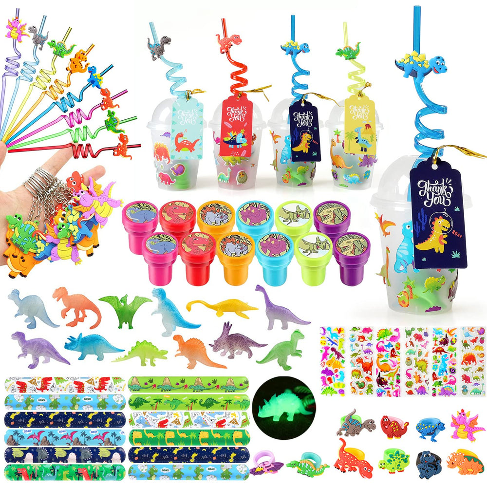 MOVINPE dinosaur party cups with dome lid for personalized party gifts