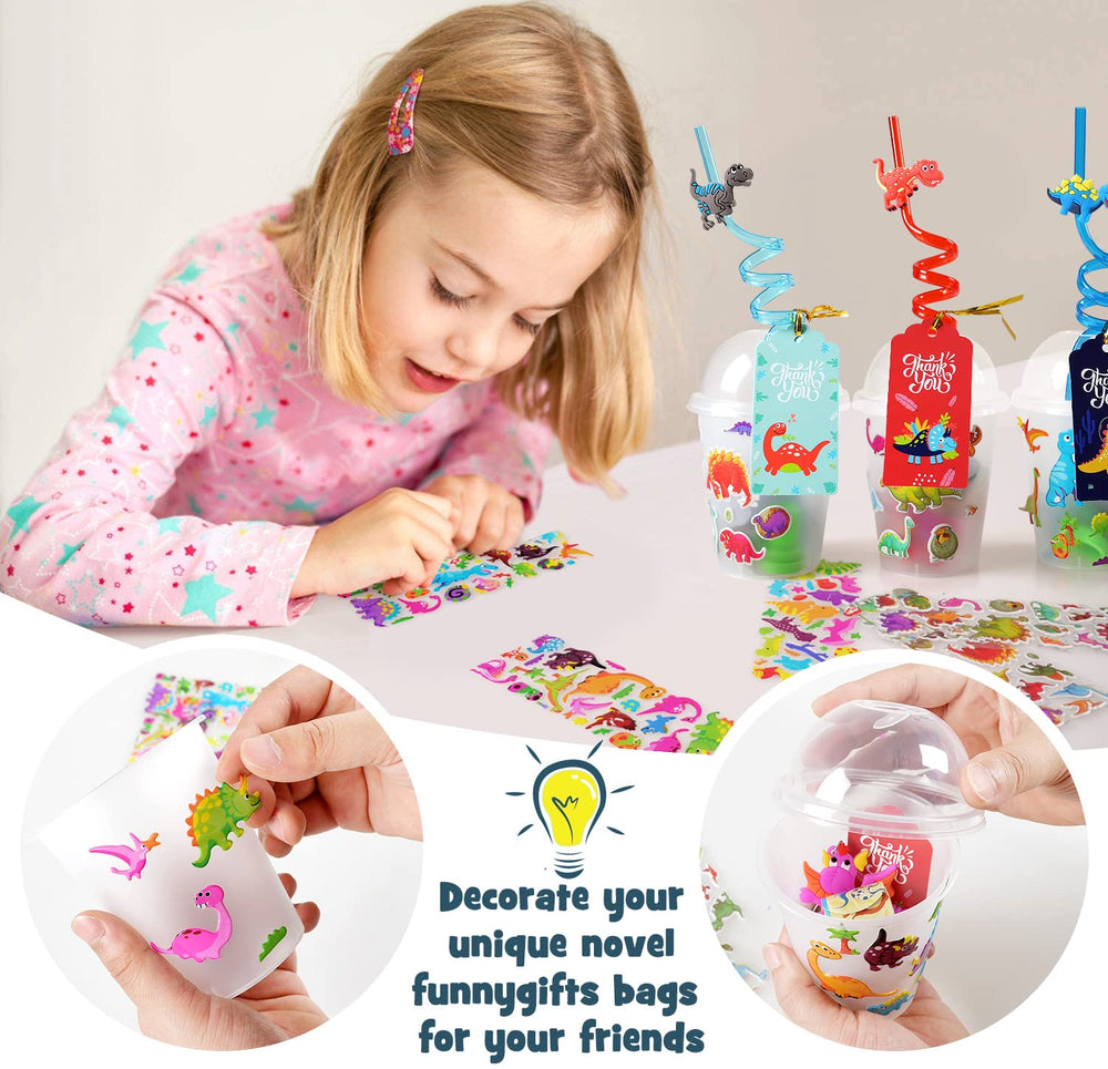 MOVINPE dinosaur stampers with bright, non-bleeding ink