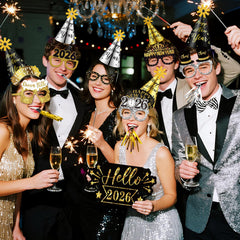 Movinpe squawker noisemakers create cheers at a party setting.