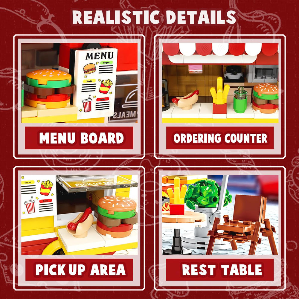 Mov Stone Friends Burger Truck roof fries detail highlights fun rooftop snacks.