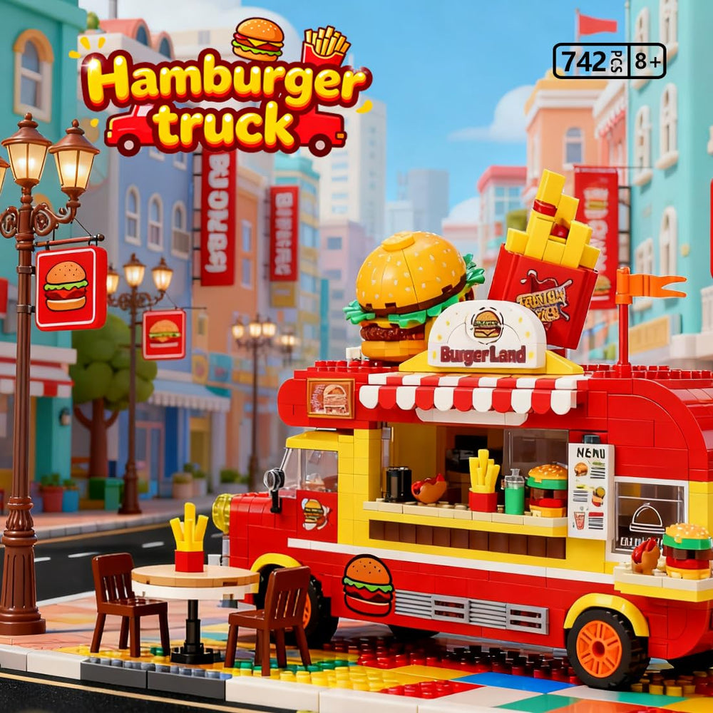 Mov Stone Friends Burger Truck side view encourages social play with friends.