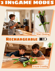 MOVUZOI gecko recharges via USB for quick play sessions.